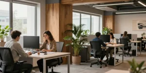 aménagement bureau entreprise cosy